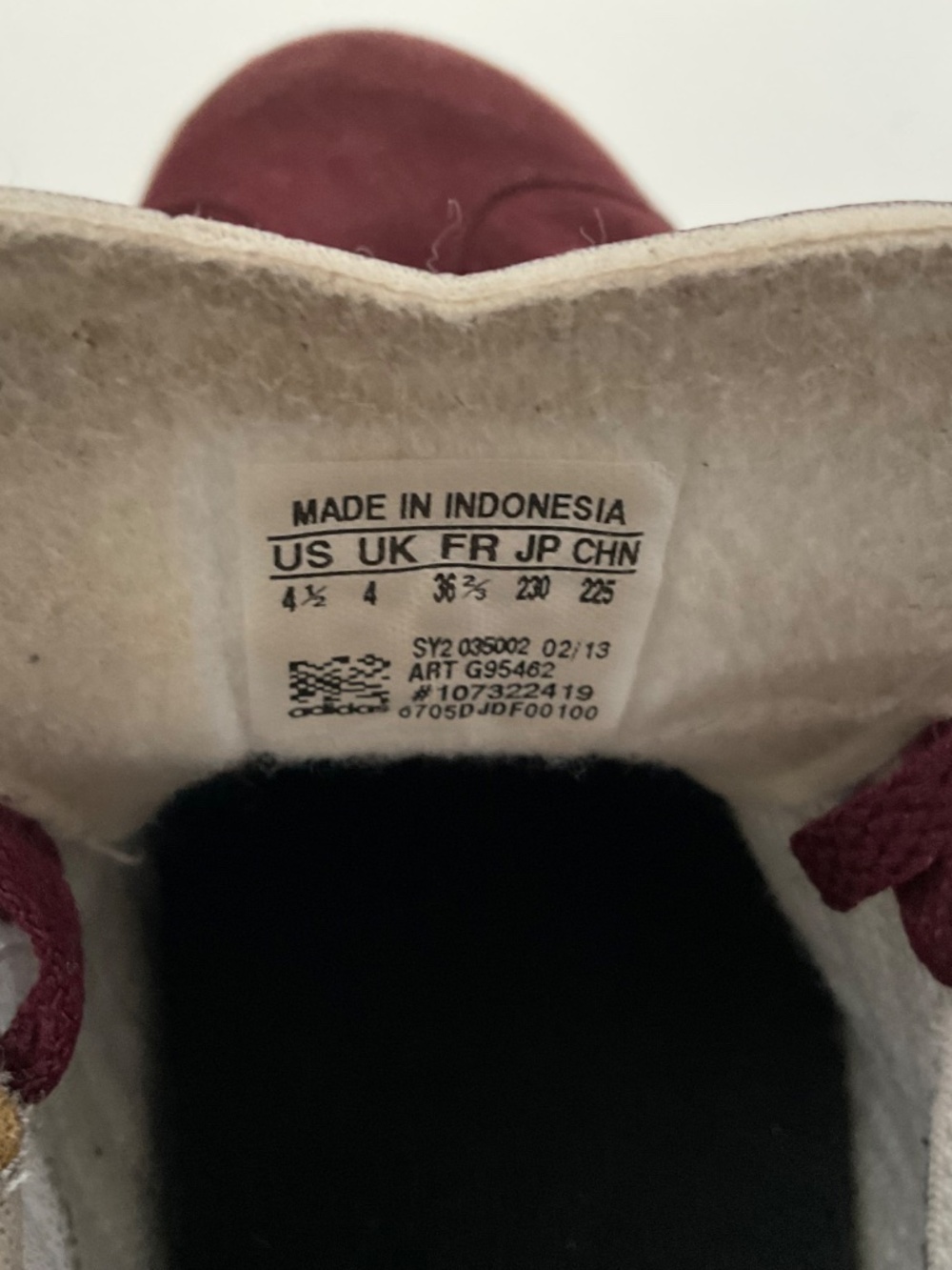 Adidas Gazelle OG Women’s Suede Sneaker Burgundy Blue Sz 5.5 Clean Girl Retro - Picture 2 of 8